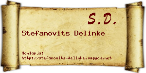 Stefanovits Delinke névjegykártya